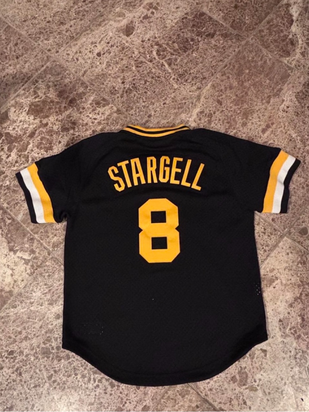 MLB Black and Gold Stargell #8 Baseball Jersey